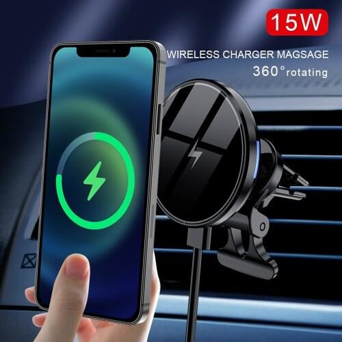 Fast Car Charger Wireless Charger Magnetic Car Holder for iPhone 12 Pro Max Quick Wireless Charger Car Charging Holder
