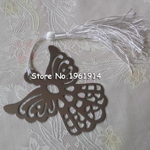 Angel Silver Bookmark For Baptism Baby Shower Souvenirs Party Christening Giveaway Gift Wedding Favors and Gifts For Guest 50pcs