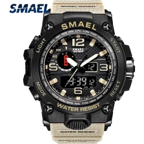 Dropshipping 2021 Best Selling Products SMAEL Men Sport Watches Dual Time Digital Watch 50m Waterproof Watch Led Military Watch