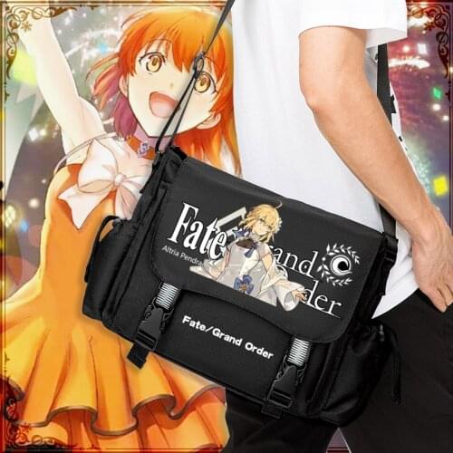 FGO Fate Grand Order Cosplay Saber Unisex Teenagers Cartoon Crossbody Messenger Student School Shoulder Bags Travel Fashion Gift