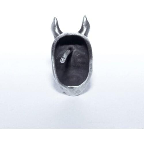 Gothic Horned Demon Baby Face Stud Earrings Devil Prajna Skull Earrings Unisex M2EA