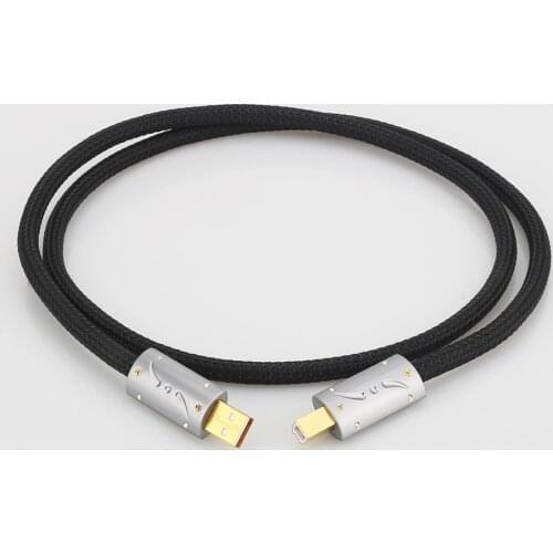 HI-End Viborg UC01 HiFi Silver Plated OFC USB Audio Cable Audiophile USB AB A-B DAC Gold plating DAC Decoder Printer Data cable