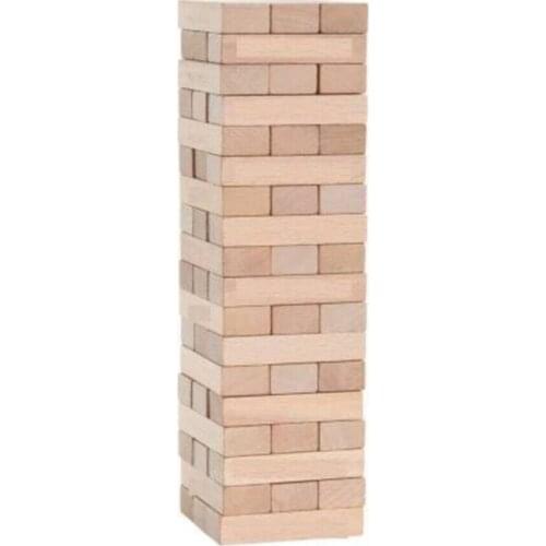 54 piece Jenga Balance Game 1 Pcs 54 piece wooden balance game set 1 Pcs convenient eject and roundup carton
