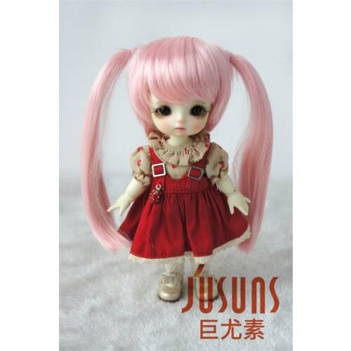 JD152 1/8 1/6 YOSD Cute Synthetic Mohair BJD Wigs Size 5-6inch 6-7inch Lovely Angels Pony Doll Hair Doll Accessories