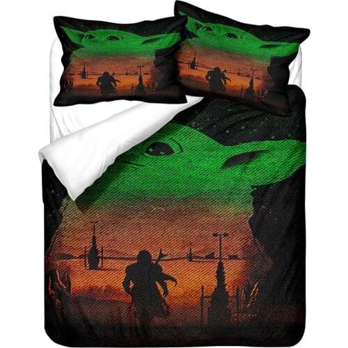 Bedding Set 3D Print Mandalorian Duvet Cover Set King Queen Twin Size Dropshipping Boy gife (SINGLE 1 Pillowcase) For Kids