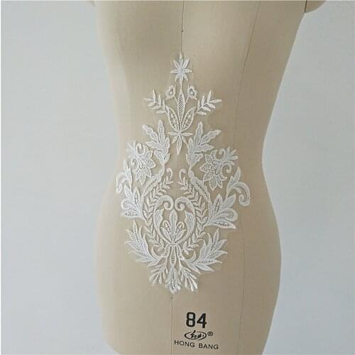 Big flowers motif Lace applique For Wedding Dress DIY lace pieces