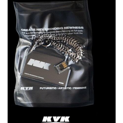 KVK multi wearing fishbone chain USB disk pendant detachable Earrings feminine high-class Earrings