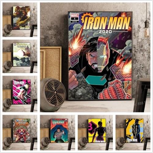 Marvel Iron Man Comics Poster Avengers Superhero Canvas Painting Wall Art Bar Cafe Bedroom Dorm Decor Mural Room Decor Aesthetic