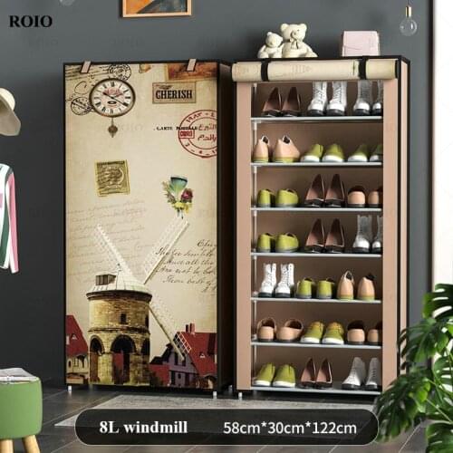 Multilayer Shoe Rack Removable Nonwoven Fabric Shoe Cabinet Dustproof Shoe Shelf Save Space Hallway Shoe Organizer Stand Holder