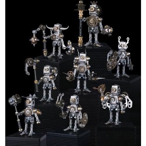 8Set DIY Metal Mechanical Saints Puzzle Model Kit 3D Assembly Toy For Children Educational Toys Birthday Gift - Assembly Version
