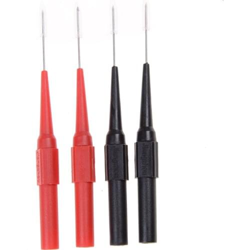 New1 Pair (1 pcs red and 1 pcs black) 30V-60V Insulation Piercing Needle Non-destructive Test Probes Tool