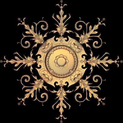 Plate 3D Relief Model in STL format CNC Router Carving Engraving Artcam aspire M142