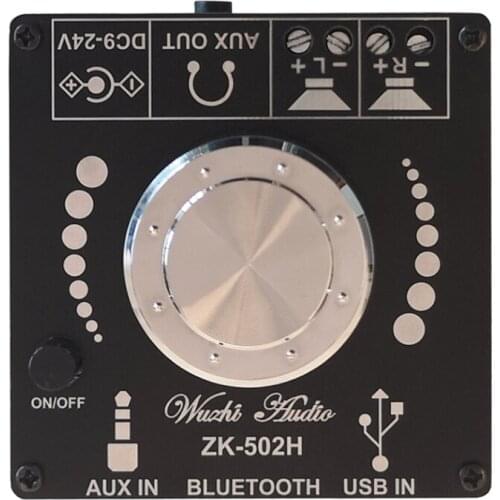 Bluetooth 5.0 Amplifier Board 100W Power High Fidelity HiFi Dual Channel Stereo Digital AUX o Capacitor Car o