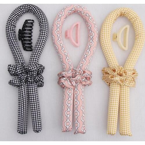 New Easy To Use Heatless Curling Rod Lazy Curler Silk Curling Ribbon Make Hair Curly Wave Formers Headband Wave Formers