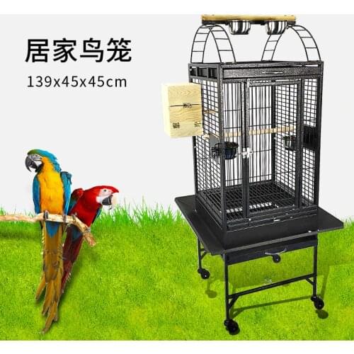 Popular High Quality Large Parrot Macaw Canary Finch Breeding Bird Metal Cage Black Vein Color B62X
