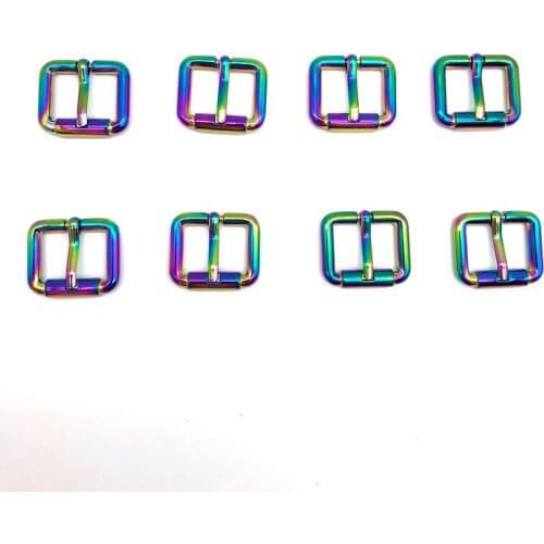 Simple Design Popular Rainbow Color Zinc Alloy 1 Inch Metal Strap Accessories Pin Buckles For Shoulder Bags
