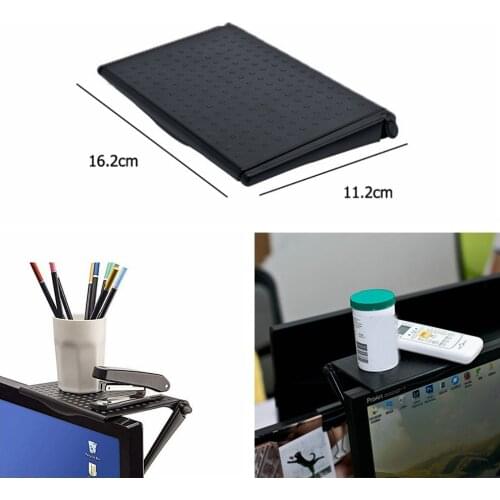 1Pc Adjustable TV Screen Shelf PC Top Storage Rack Table Monitor Top Shelf Holder Computer Organizer Display Shelf Bracket