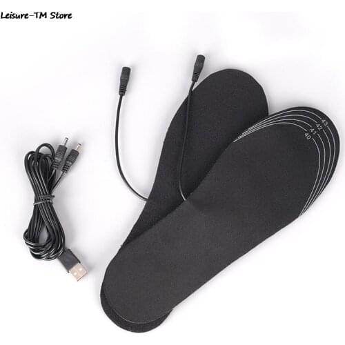 USB Heated Insoles Rechargeable Electric Battery Warmer Shoes Heater Winter Keep Warm Electrically Thermal Insole