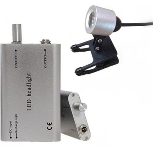 High Quality Dental Headlamp 3W LED Clip Light Medical Headlight Surgical Head Light Rechargeable Battery for Glasses Loupes