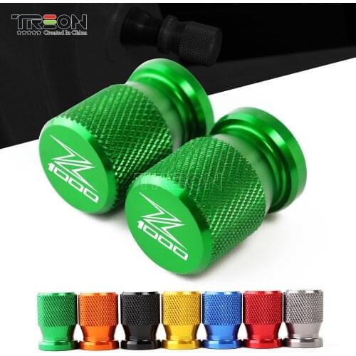 Universal Motorcycle Accessorie Wheel Tire Valve Stem Caps CNC Airtight Covers For KAWASAKI Z1000 Z 1000 with Logo