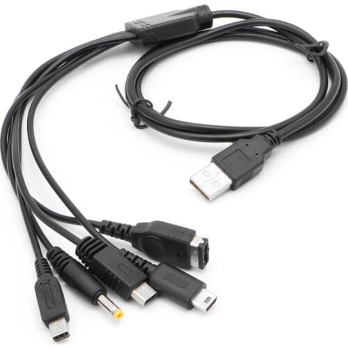 USB Cable Charging Charger for Nintendo GBA SP WII U 3DS NDSL XL DSI PSP 5 in 1