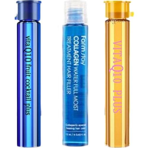 Vitamin Q10 Ampoule Scalp Serum Collagen Hair Essence Keratin Hair Treatment Mask Repair Damage Hair Care Anti Hair Loss Product