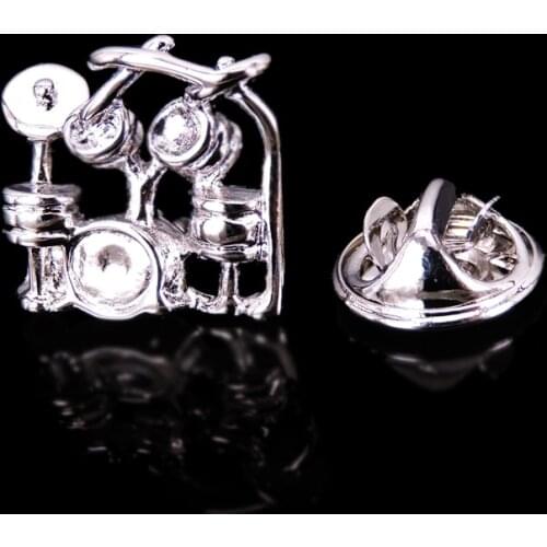 High quality frame drum Brooch fashion women jewelry music pin mens and womens shirt hat scarf suit LAPEL BADGE PIN gift