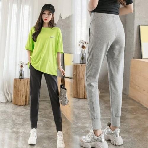 High Quality Cotton Maternity Pants Trousers Fashion New Leggings mother Clothes for Pregnant Women Elastic Waist Casual sports