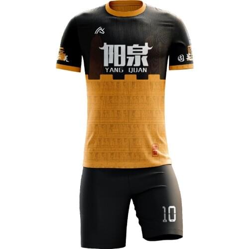 YangQuan City China Brand Customized printing design new style sport uniforms set soccer football jersey