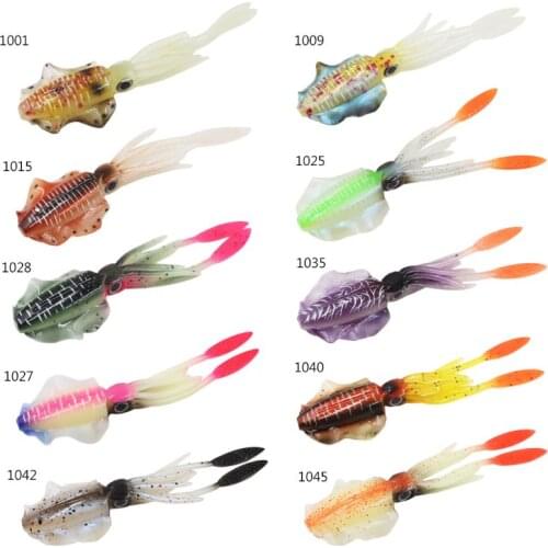 1pc Fishing Soft Lure 20g 15cm Squid Jig Fishing Lures Octopus Calamar For Sea Fishing Wobbler Bait