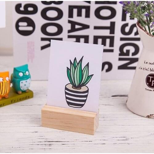 20 Pieces Wood Place Card Holders, Wooden Table Number Holder Memo Stand Clamps Stand Card Desktop Message Crafts for Wedding Di