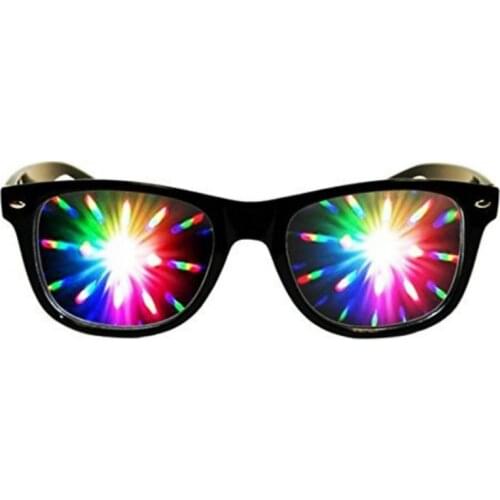2021 New Premium Diffraction 3D Prism Raves Glasses Plastic For Fireworks Display Laser Shows Rainbow Gratings Glasses