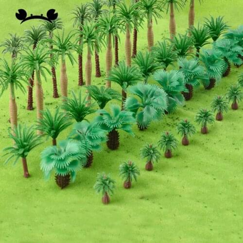 40pcs HO OO Z TT Scale Plastic Miniature Model Trees For Building Trains Railroad Layout Scenery Landscape Accessories Toys