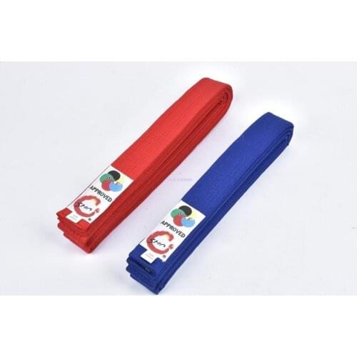 Promotional WKF certified SMAI karate match belts karate competition with red and blue Match belt