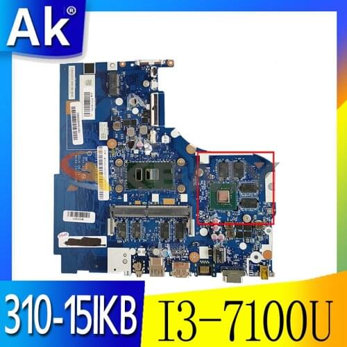 Akemy NM-A981 Motherboard For Lenovo 310-15IKB 510-15IKB Notebook Motherboard CPU I3 7100U GT920M 2G 4G RAM 100% Test
