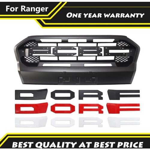 Car Pickup Accessories Raptor Grille Modified Grill Front Bumper Mesh Fit For RANGER 2018 2019 2020 T8 PX MKIII MK3 WILDTRAK