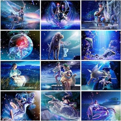 5D DIY Diamond Painting Kits Constellation Full Round With AB Drill Rhinestone Mosaic Diamond Embroidery Cross Stitch Home Decor