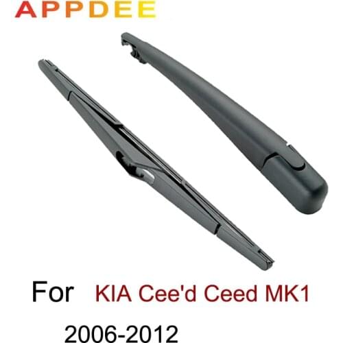 APPDEE Wiper 12" Rear Wiper Blade & Arm Set Kit Fit For KIA Cee'd Ceed MK1 2006 2007 2008-2012 Windshield Windscreen Rear Window