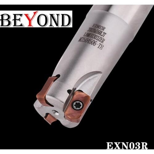 BEYOND EXN03 EXN03R 2T 3T Milling Cutter Bar CNC Fast Feed End Milling Cutter Bar LNMU0303ZER Insert Hardened Aseismic Rod
