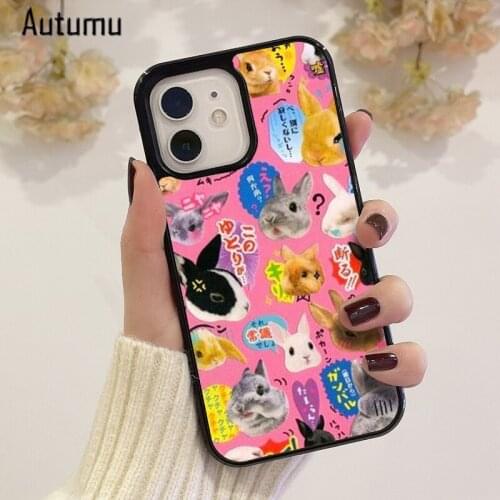 Phone Case for iPhone 12 mini X XS XR 11 Pro Max SE 2020 5 6S 7 8 Plus Samsung Galaxy S8 S9 S10 S20 S21 bunnies Cover