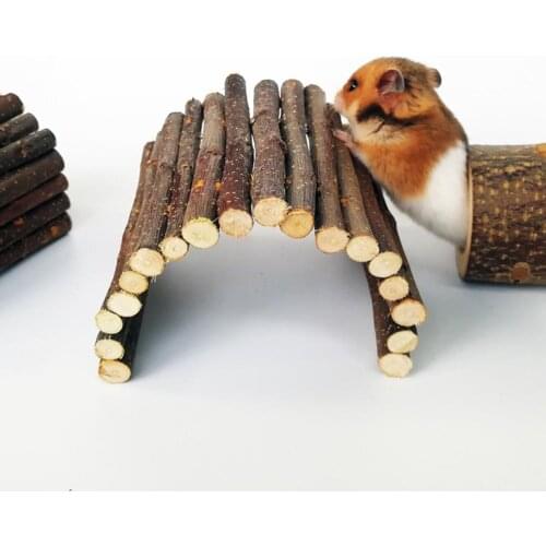 Hamster Dodging Tunnel Hamster Molar Toy Apple Wooden Arch Bridge Pet Rabbit Chinchilla Guinea Squirrel Bite Molar Chewing Toys