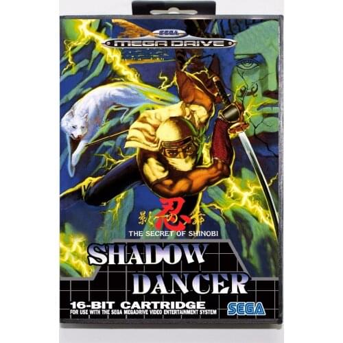 Shadow Dancer The Secret of Shinobi Game Cartridge 16 bit MD Game Card With Retail Box For Sega Mega Drive For Genesis