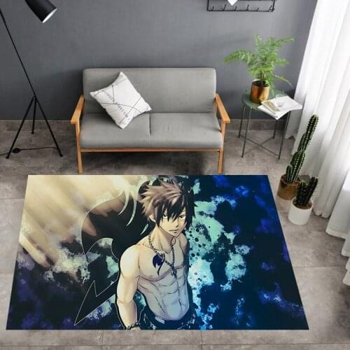 Cartoon Fairy Tail Floor Rug Doormat Square Carpet Room Bedroom Kitchen Living Room Non-slip Mat Gift