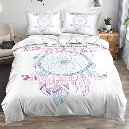 3D Bohemian Bedding Sets Pillowcovers Set Comforter Cases Quilt Covers King Queen Full Twin Size White Custom Design Beddings