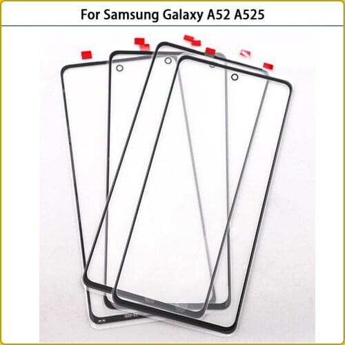 New For Samsung Galaxy A52 A525 A525F A525M Touchscreen LCD Display Front Glass Panel Lens A52 Outer Glass Replace