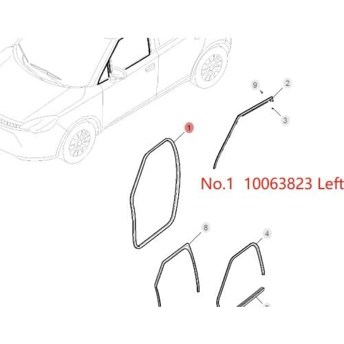 Original brand new car door frame sealing strip car door rubber strip 10063823 for SAIC MG 3