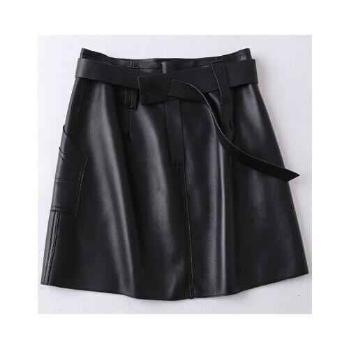 Top brand Fashion 2020 New Genuine Real Sheep Leather Skirt H47 high quality
