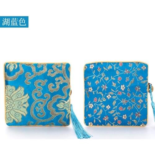 Lake Blue Female Earring Jewelry Display Storage Bags Pendent Bracelet Ring Showcase Jewellery Organizer Portable For Lover Gift