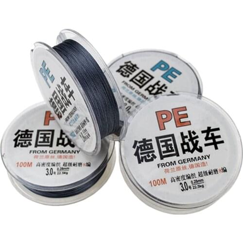 Braided Fishing Line Saltwater Fish 8 Strands Braided Line 100M 18LB-90LB PE Multifilament Fishing Line Smooth Carp Fishing