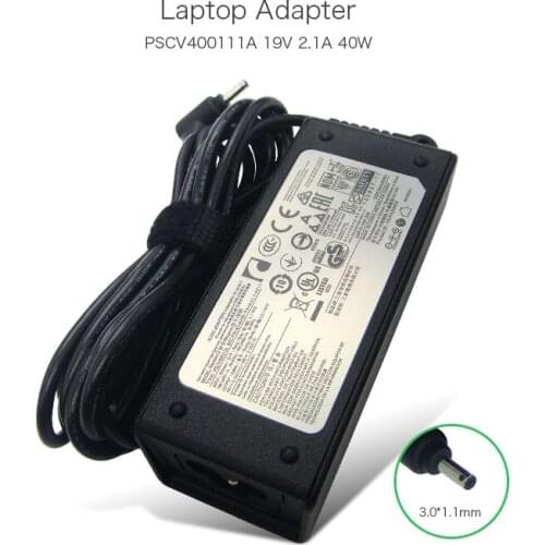 Genuine 19V 2.1A 40W 3.0*1.1mm PSCV400111A AD-4019A Laptop Power Supply for Samsung 900X3A 900X3C 900X4C 530U3B 530U3C Notebook